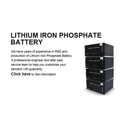 48V 100Ah LiFePO4 Battery for Solar Systems with 40V Discharging Cut-off Voltage and 100A Max Charging/Discharging Current
