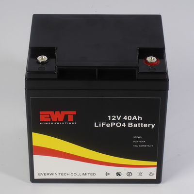 Customized Outdoor Large 12V 40AH Lifepo4 Battery with Dust And Water Protection 14.6V Input Voltage