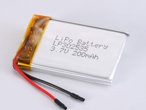 LP302535 3.7V 200MAH High Rate Type LiPo Pack with 3.7V Voltage Discharging Temperature -20°C To 60°C