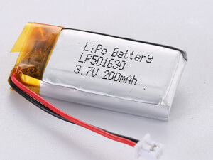 3.7V 200MAH 1S1P Lithium Polymer Battery Pack Assembly Model with 12 Months Guarantee and Toxic Materials NO PCM Small Size
