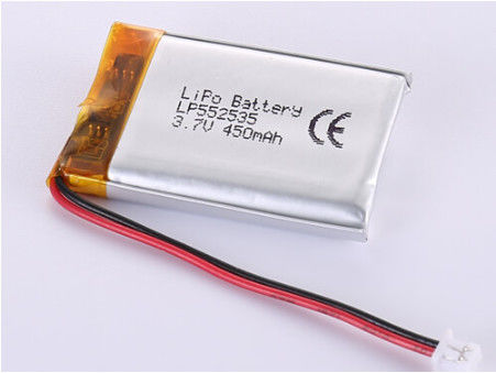 LP552535 3.7V 450MAH Low Temperature Lithium Polymer Battery ROHS Certified and Suitable for Industrial Applications
