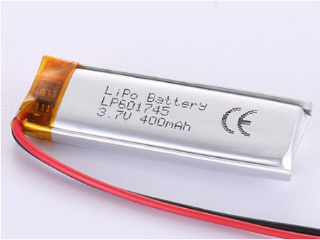 Long-lasting Energy Lithium Cobalt Oxides LP601745 3.7V 400MAH Battery with 12 Months Guarantee